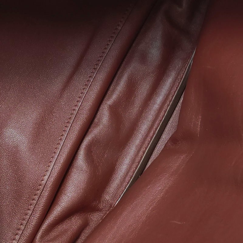 Hermes Barda斜挎包單肩包Swift牛皮銀扣55愛馬仕紅46烏木色-10