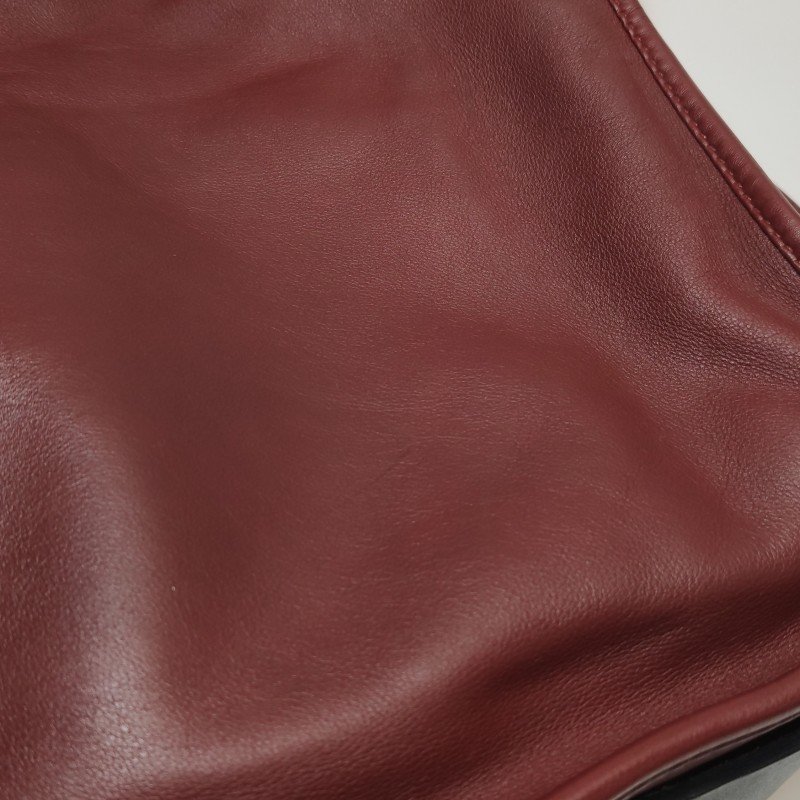 Hermes Barda斜挎包單肩包Swift牛皮銀扣55愛馬仕紅46烏木色-17