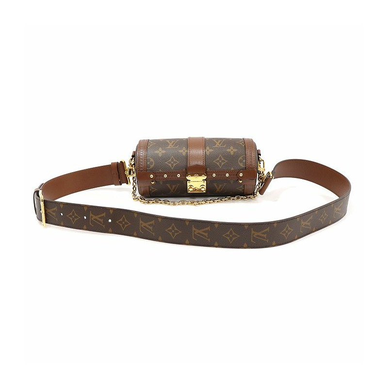 【包稅】LOUIS VUITTON M57835 Monogram帆布Papillon Trunk斜背包 2WAY-0