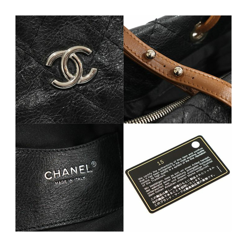 【包稅】CHANEL A48019 黑色亮面軟牛皮 CC 標誌絎縫 On The Road 購物單肩包（15 系列）-6