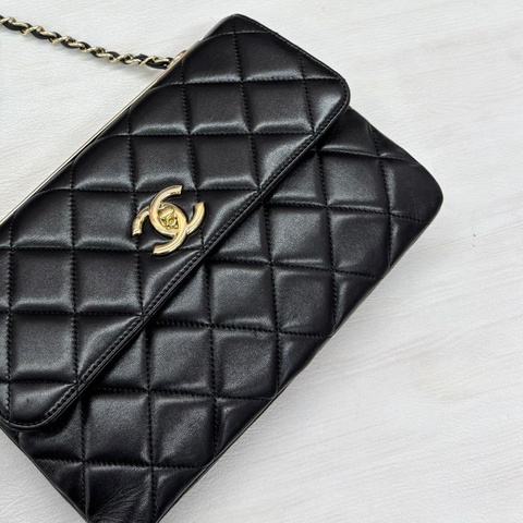 【89🆕】Chanel 黑金羊皮Trendy cc單肩腋下包