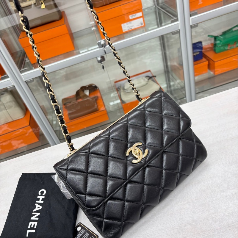 【89🆕】Chanel 黑金羊皮Trendy cc單肩腋下包-2