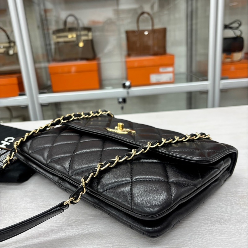 【89🆕】Chanel 黑金羊皮Trendy cc單肩腋下包-4