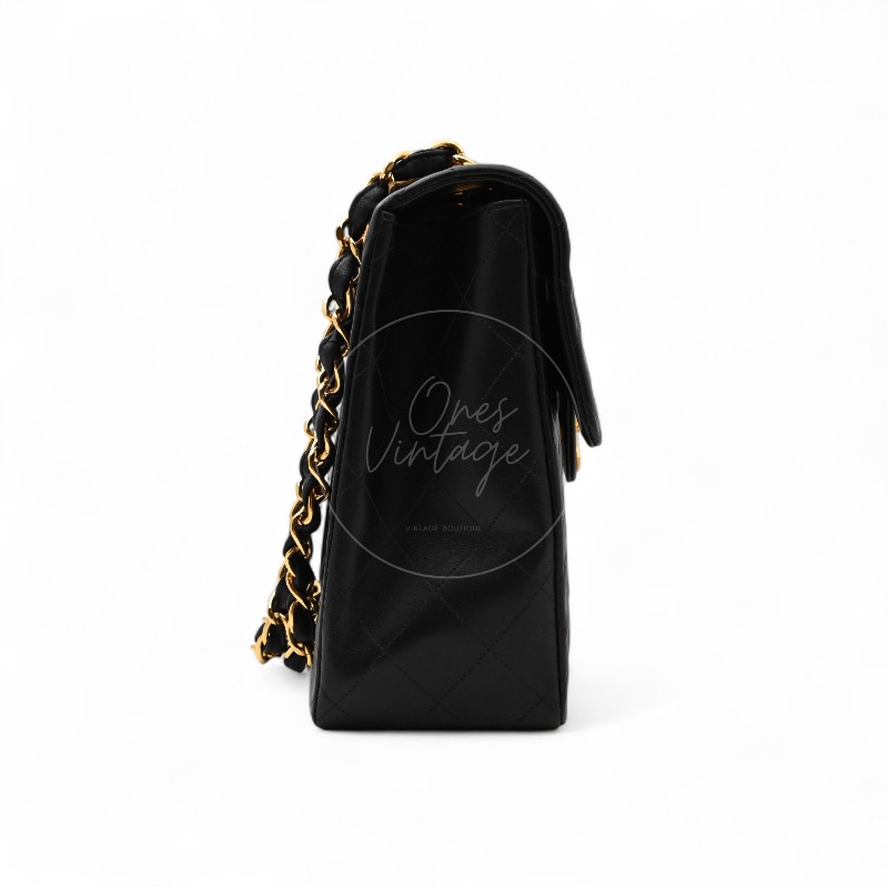 [Pre-owned] Chanel Black Calfskin Maxi Flap Bag-1