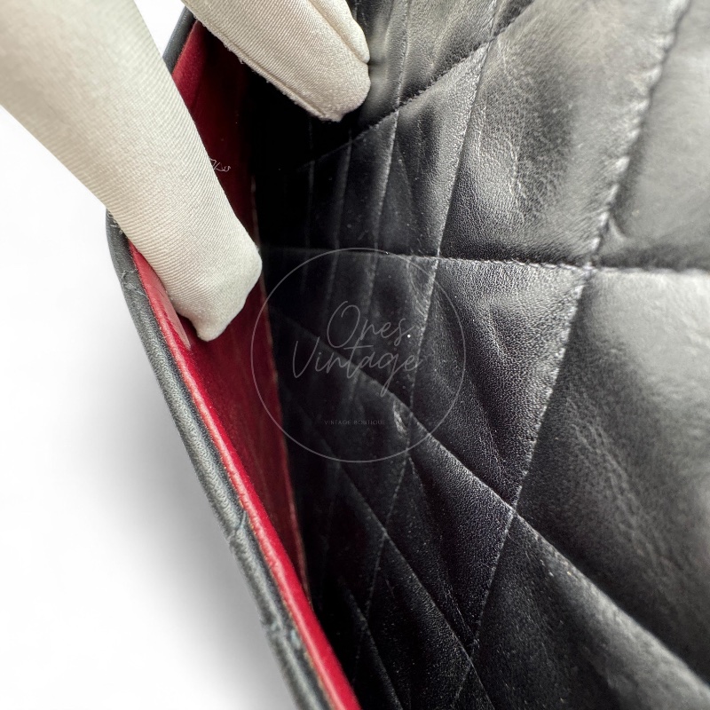 [Pre-owned] Chanel Black Calfskin Maxi Flap Bag-16