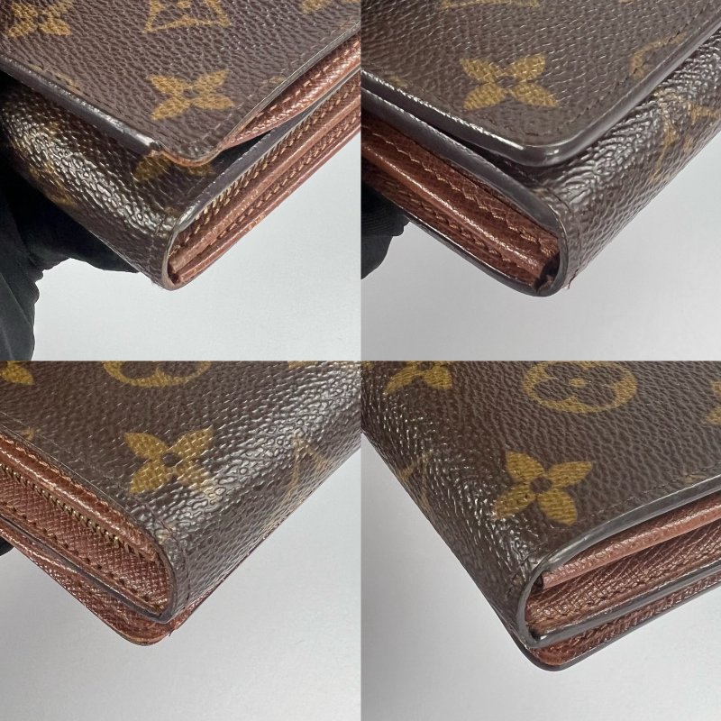 LV M61730  老花翻蓋短夾-6