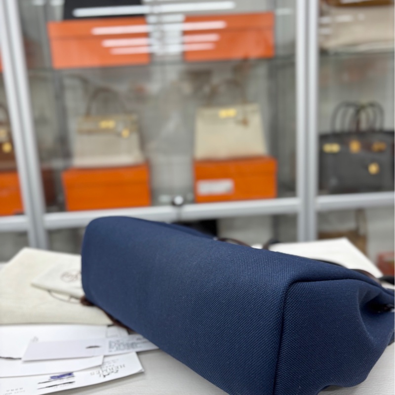 【98新】Hermes 海軍藍/黑色/靛藍/馬鞍紅Herbag31 B刻 手提單肩包-6