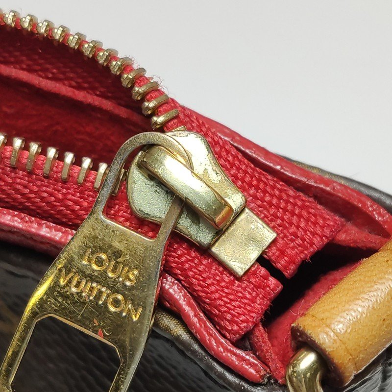 Louis Vuitton(LV)Pallas傳奇包Nano牛皮植鞣革Monogram印花V形拼色斜挎包單肩包-8