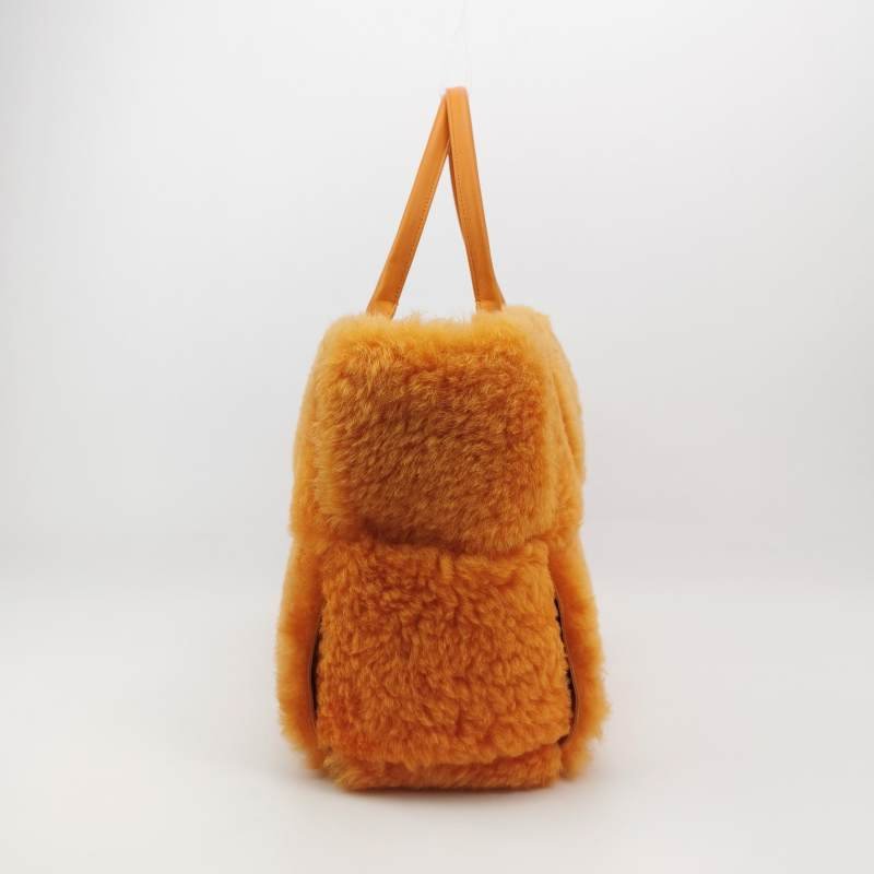 Bottega Veneta Arco中號純色毛絨Intrecciato編織子母包手提包-3