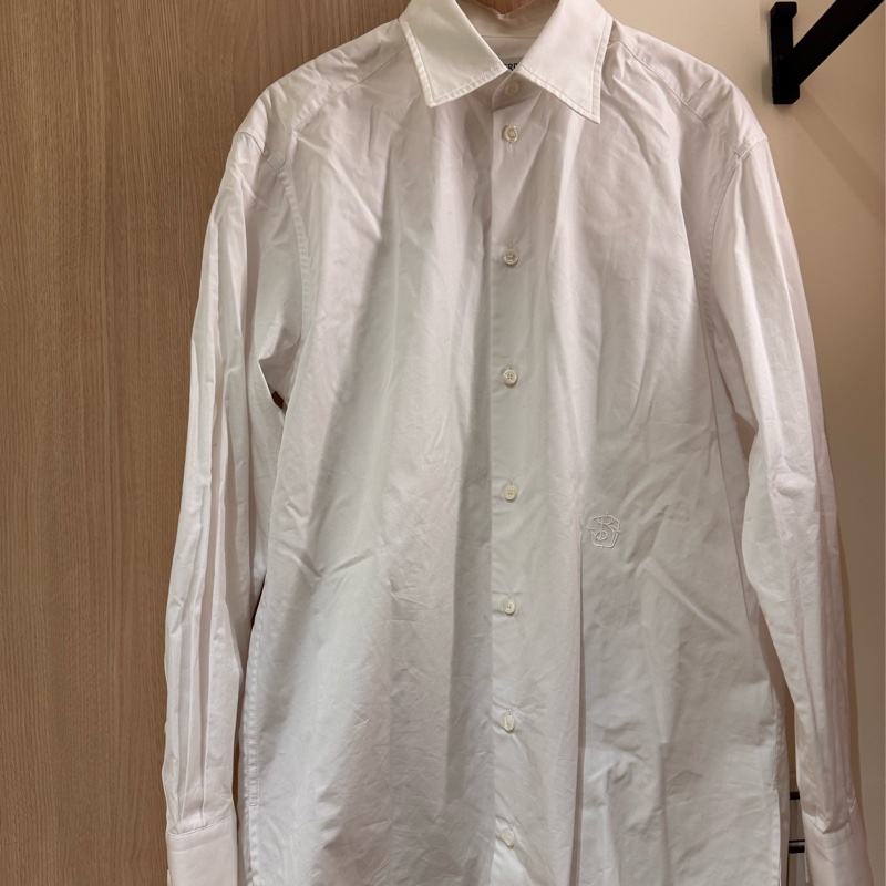 burberry 刺繡白襯衫-0