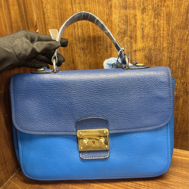 Miu Miu 藍色手提包-0