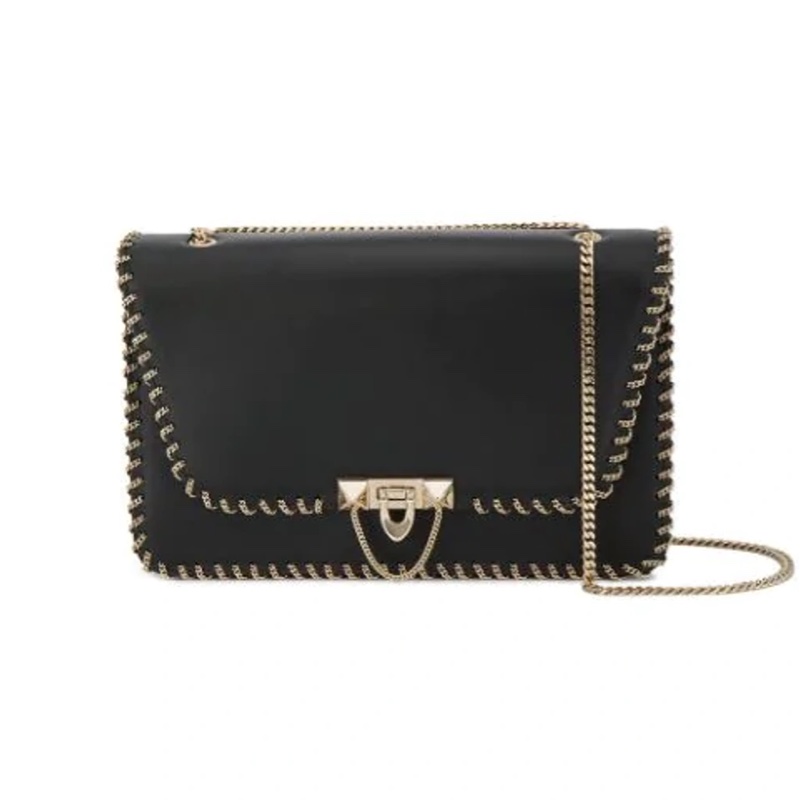 Valentino 范倫鐵諾 Demilune  卯釘 黑色 鍊條包 帶鍊包 斜背包 肩背包 側背包 手提包-3