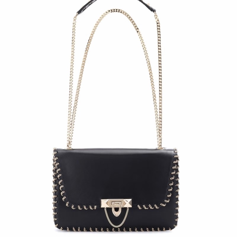 Valentino 范倫鐵諾 Demilune  卯釘 黑色 鍊條包 帶鍊包 斜背包 肩背包 側背包 手提包-4