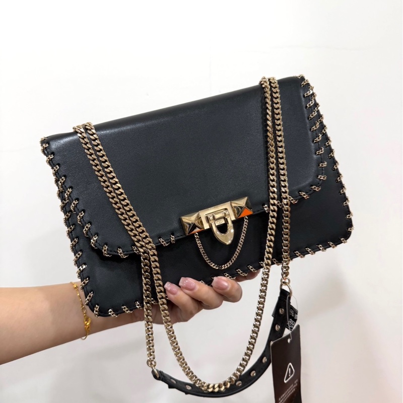 Valentino 范倫鐵諾 Demilune  卯釘 黑色 鍊條包 帶鍊包 斜背包 肩背包 側背包 手提包-9