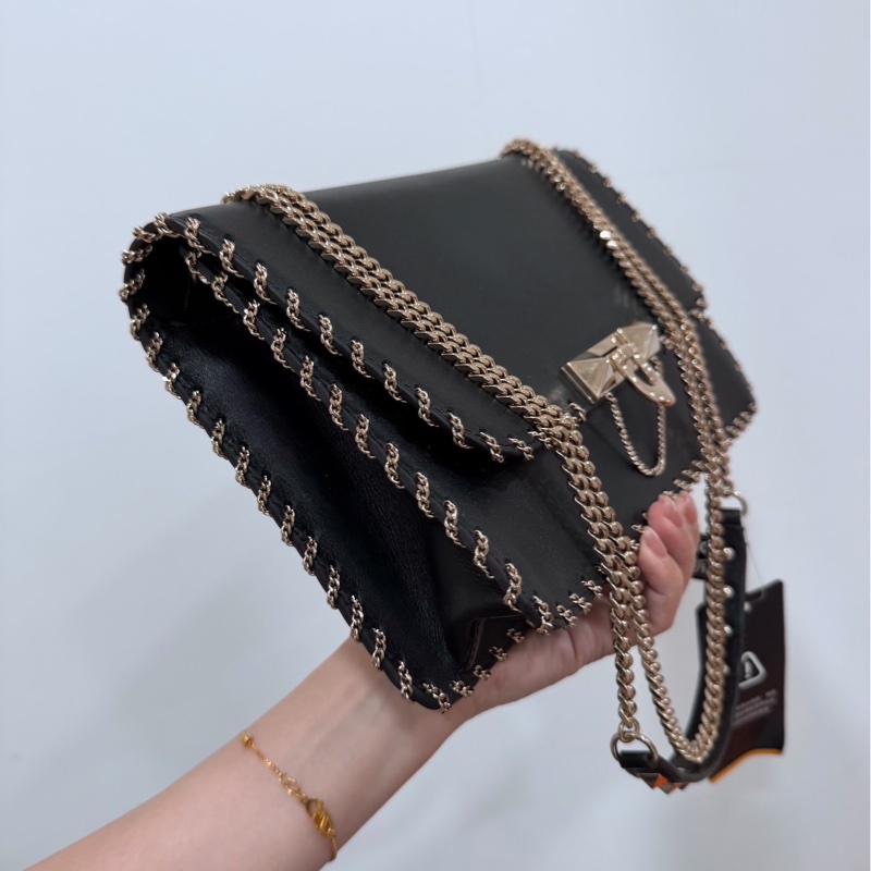 Valentino 范倫鐵諾 Demilune  卯釘 黑色 鍊條包 帶鍊包 斜背包 肩背包 側背包 手提包-14