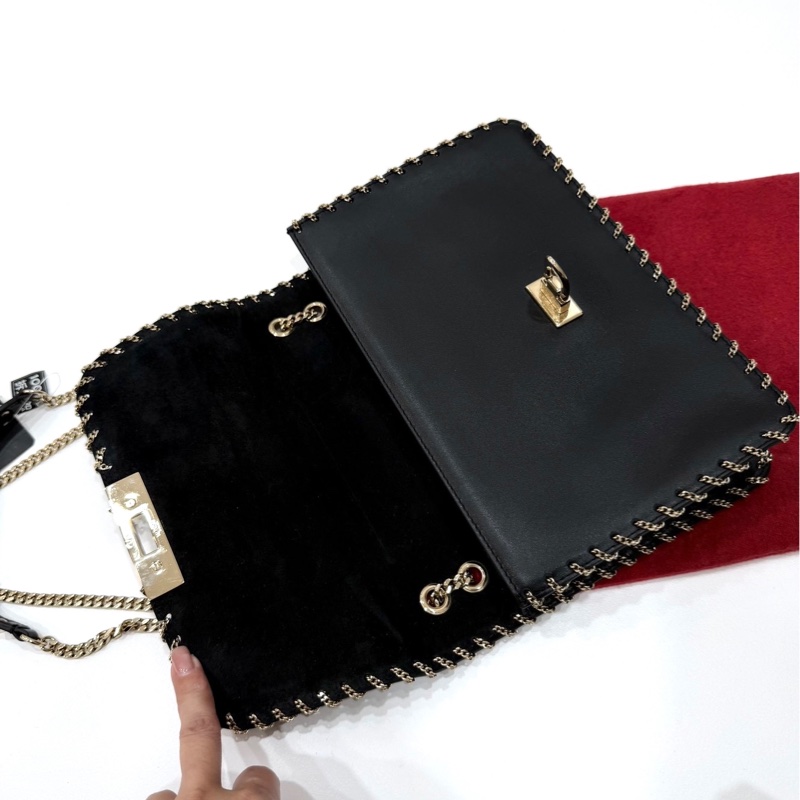 Valentino 范倫鐵諾 Demilune  卯釘 黑色 鍊條包 帶鍊包 斜背包 肩背包 側背包 手提包-25