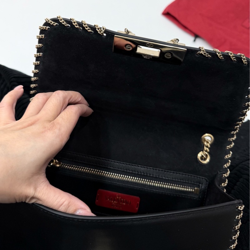 Valentino 范倫鐵諾 Demilune  卯釘 黑色 鍊條包 帶鍊包 斜背包 肩背包 側背包 手提包-28