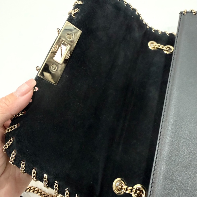 Valentino 范倫鐵諾 Demilune  卯釘 黑色 鍊條包 帶鍊包 斜背包 肩背包 側背包 手提包-30