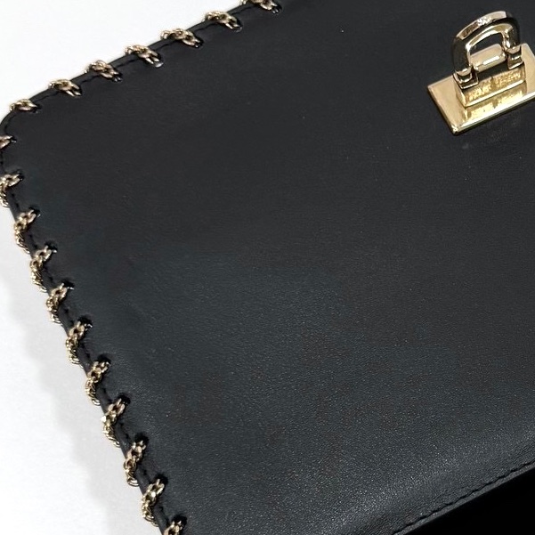 Valentino 范倫鐵諾 Demilune  卯釘 黑色 鍊條包 帶鍊包 斜背包 肩背包 側背包 手提包-32