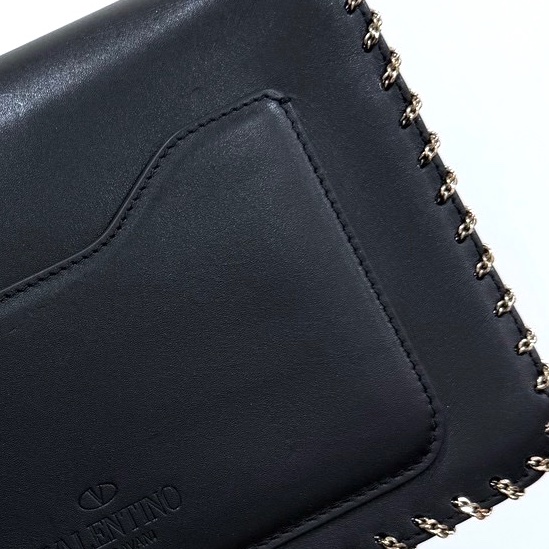 Valentino 范倫鐵諾 Demilune  卯釘 黑色 鍊條包 帶鍊包 斜背包 肩背包 側背包 手提包-35