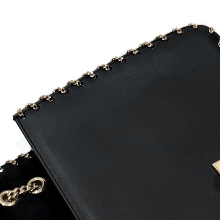 Valentino 范倫鐵諾 Demilune  卯釘 黑色 鍊條包 帶鍊包 斜背包 肩背包 側背包 手提包-36