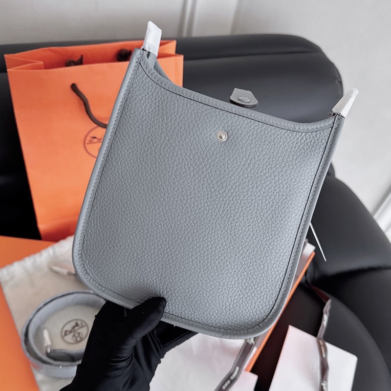 【全新品】Hermes愛馬仕 mini Evelyne 雲霧灰 銀扣 tc皮 K刻-2