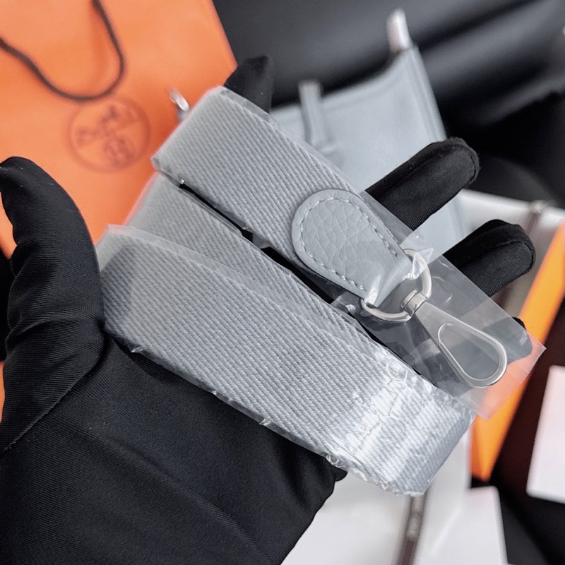 【全新品】Hermes愛馬仕 mini Evelyne 雲霧灰 銀扣 tc皮 K刻-11