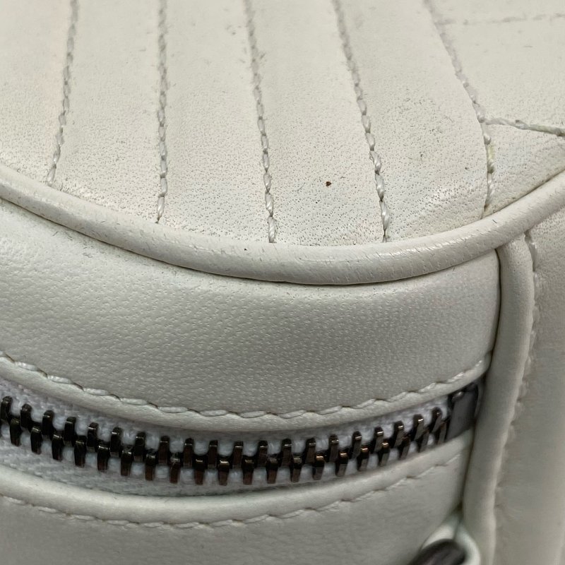 △ Chanel 香奈兒 White Lambskin Ruthenium-Finish Metal Camera Chain Shoulder Bag No.20 白色小羊皮鍍釕金屬鎖鏈肩背袋No.20 - 257026441-10