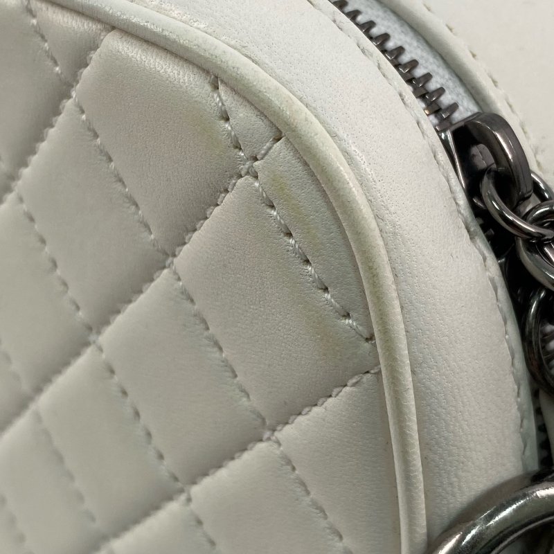 △ Chanel 香奈兒 White Lambskin Ruthenium-Finish Metal Camera Chain Shoulder Bag No.20 白色小羊皮鍍釕金屬鎖鏈肩背袋No.20 - 257026441-15