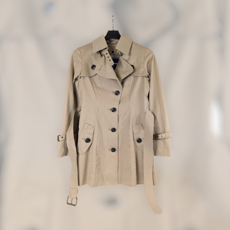 莉亞精品♡Burberry 單排釦風衣外套 尺碼36 近新閒置-0