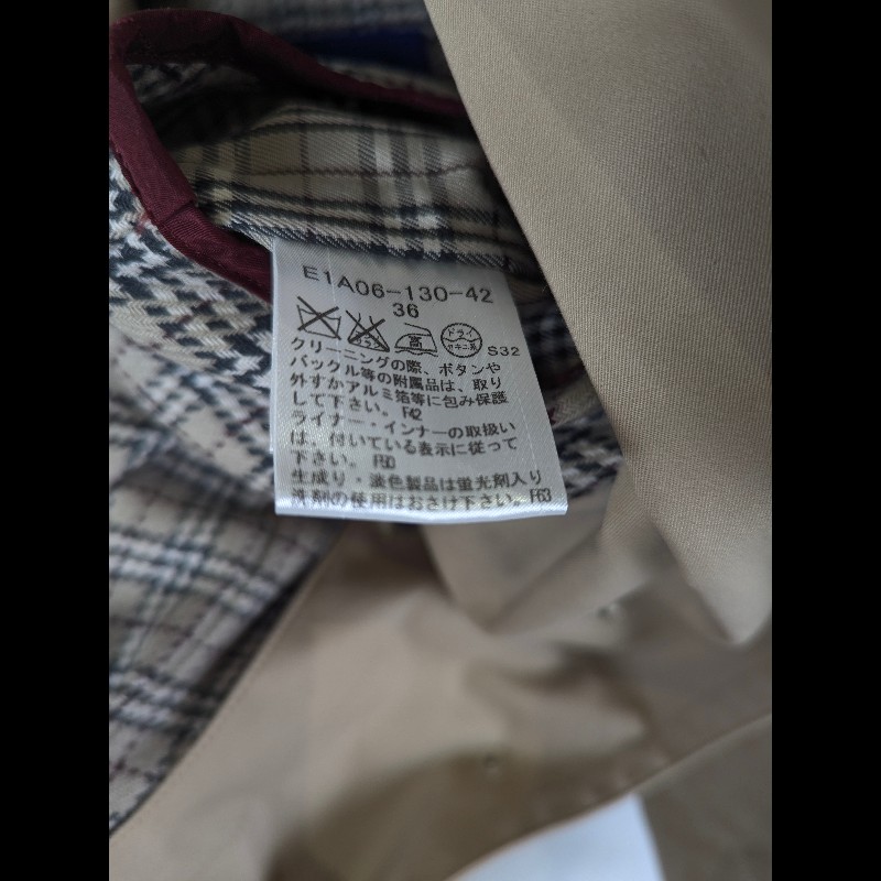 莉亞精品♡Burberry 單排釦風衣外套 尺碼36 近新閒置-4