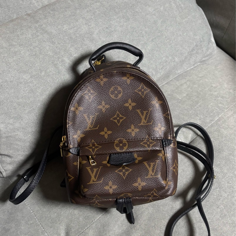（台北微風購入） Louis Vuitton LV Palm Springs Mini 後背包小書包🎒-8