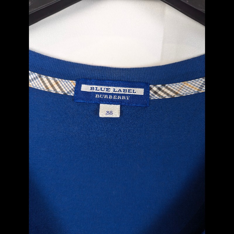 莉亞精品♡Burberry 藍色針織衫 尺碼38 二手美品-2