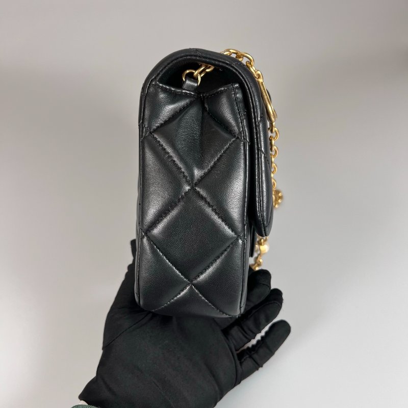 CHANEL CF 季節款 羊皮黑AS3850/晶片款-3