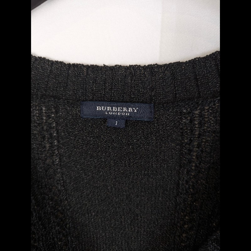 莉亞精品♡Burberry 黑針織衫 尺碼1 二手美品-2