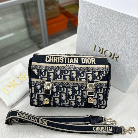 【99新】 Dior 老花diorcamp小號郵差包 斜挎包單肩包