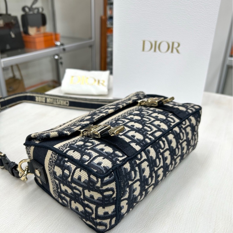 【99新】 Dior 老花diorcamp小號郵差包 斜挎包單肩包-4