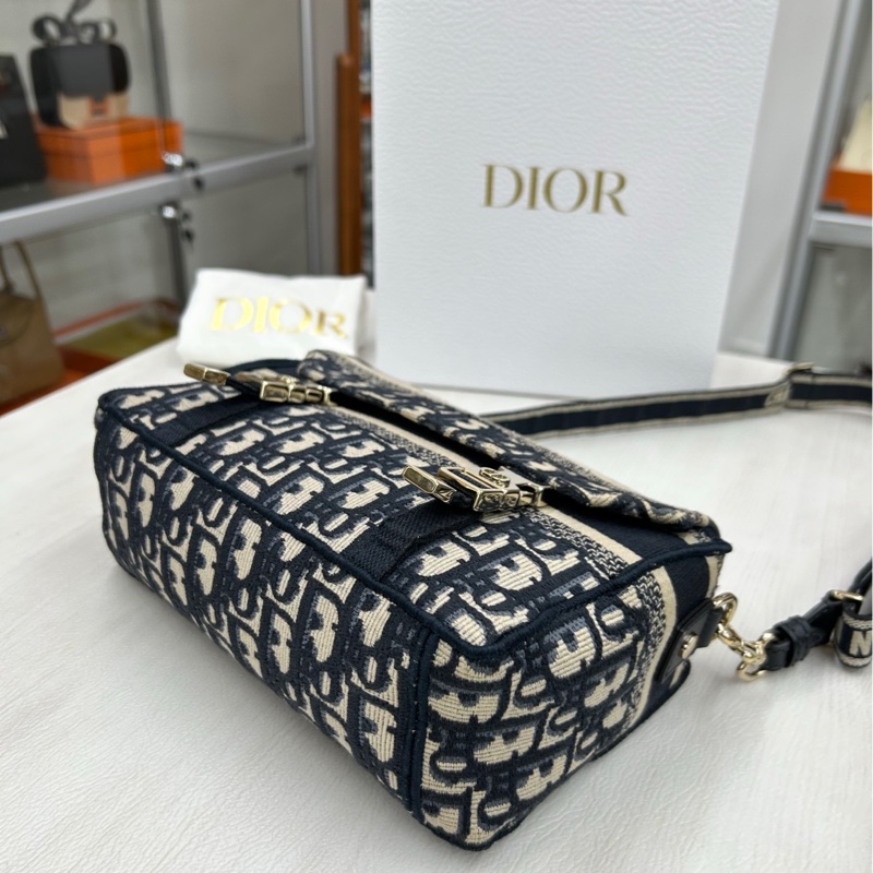 【99新】 Dior 老花diorcamp小號郵差包 斜挎包單肩包-5