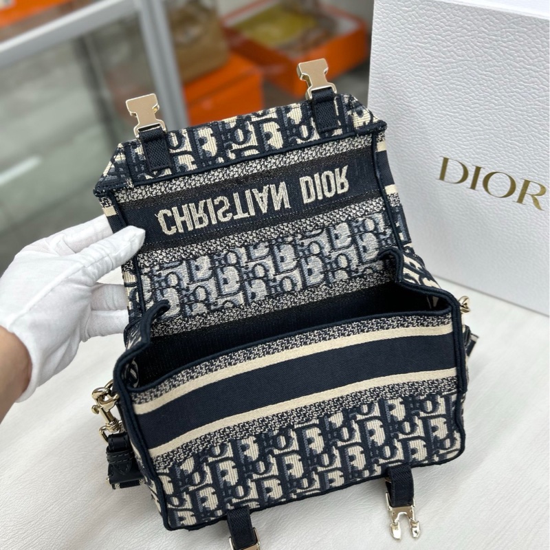 【99新】 Dior 老花diorcamp小號郵差包 斜挎包單肩包-6