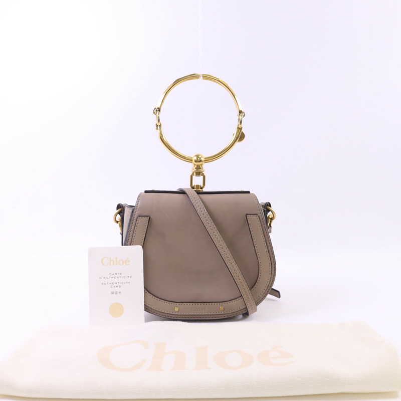 Chloe 牛皮皮革Nile金扣手挽肩背兩用袋-23