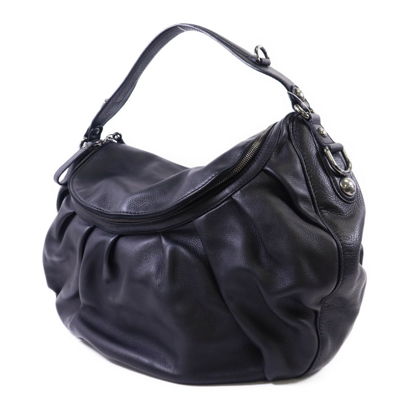 GUCCI 皮革Icon Bit Medium銀扣手挽肩背兩用袋-1