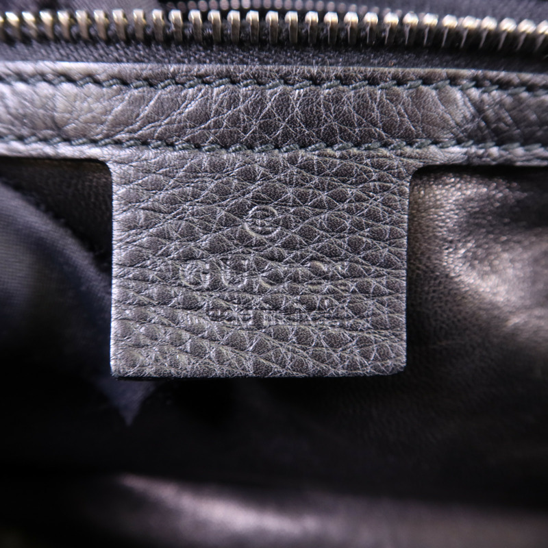 GUCCI 皮革Icon Bit Medium銀扣手挽肩背兩用袋-4