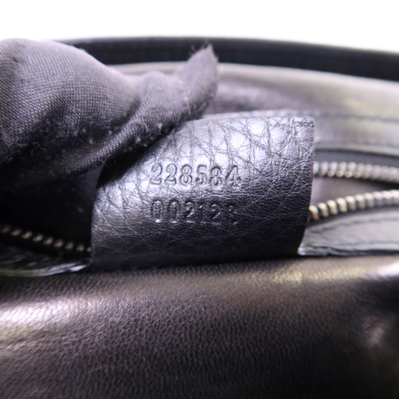 GUCCI 皮革Icon Bit Medium銀扣手挽肩背兩用袋-5