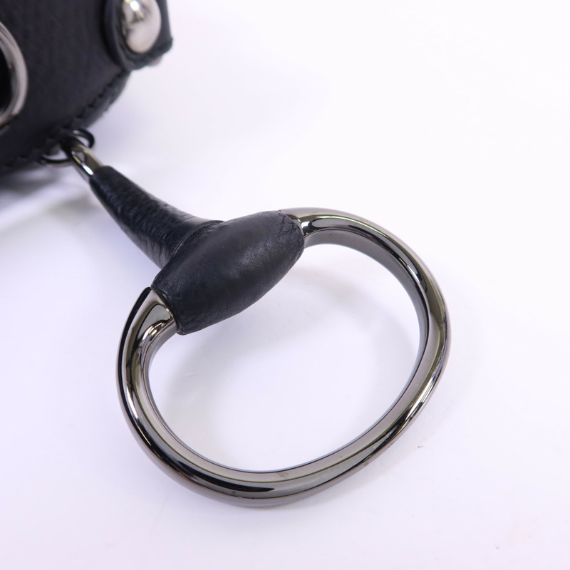 GUCCI 皮革Icon Bit Medium銀扣手挽肩背兩用袋-6