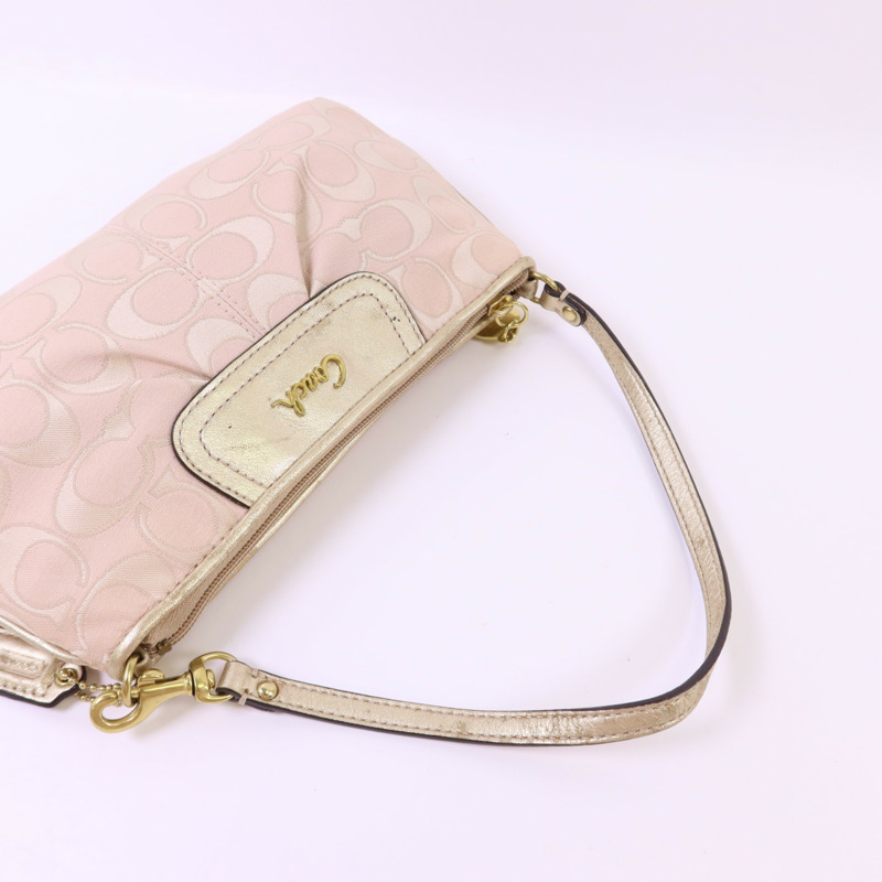 COACH 帆布Handbag金扣手挽袋-4