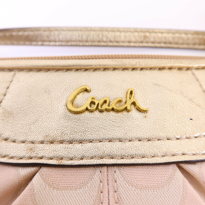 COACH 帆布Handbag金扣手挽袋-6