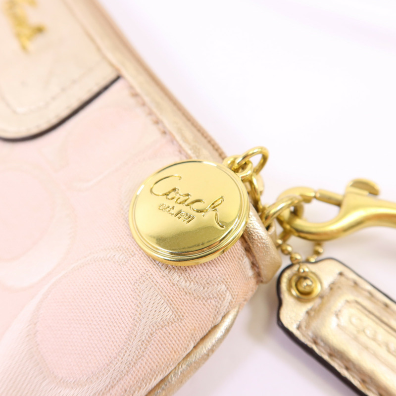 COACH 帆布Handbag金扣手挽袋-7