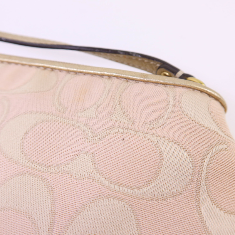 COACH 帆布Handbag金扣手挽袋-14