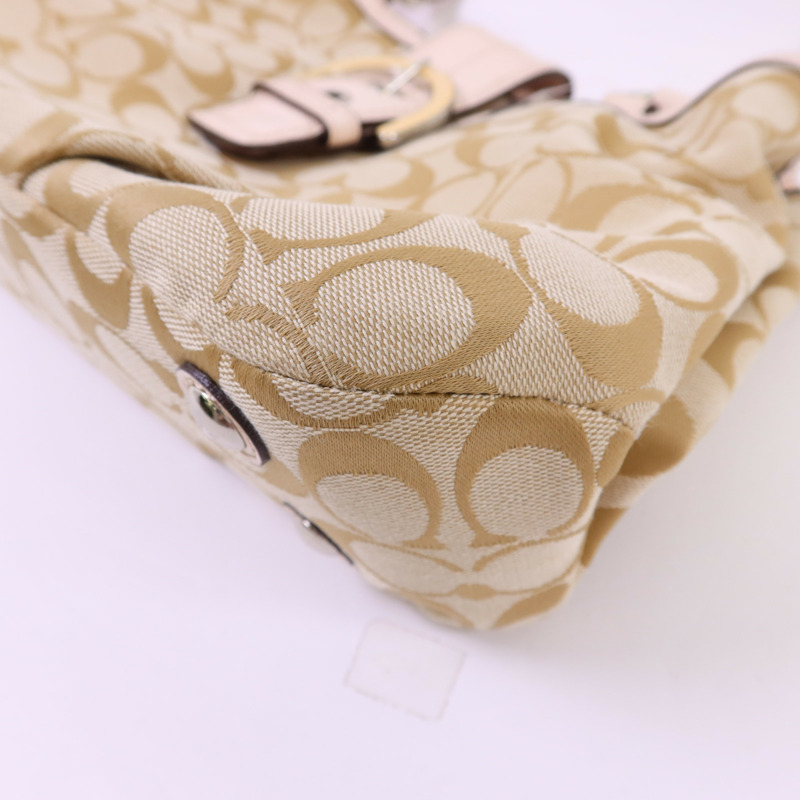 COACH 帆布Shoulder Bag銀扣肩背袋-10