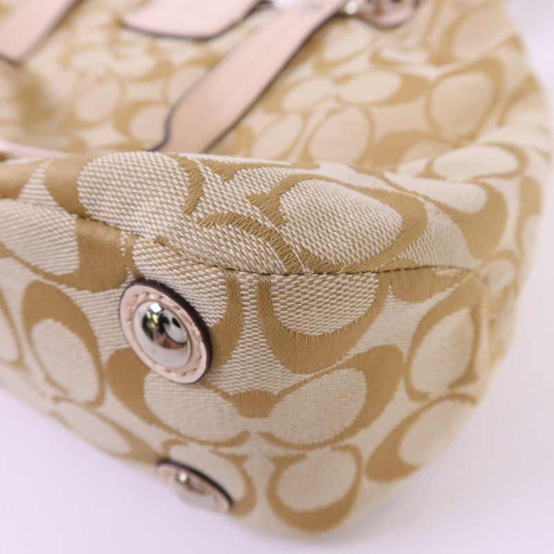 COACH 帆布Shoulder Bag銀扣肩背袋-12